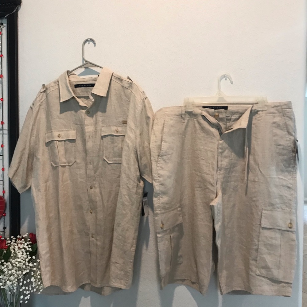 Linen short set